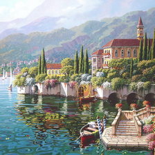 Схема вышивки «Приморский город»