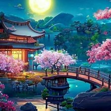 Схема вышивки «Пристань лотоса»