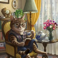 Схема вышивки «Кошкин дом»