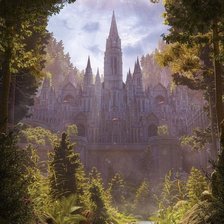 Схема вышивки «заброшенный замок»