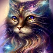 Схема вышивки «Звездный кот»