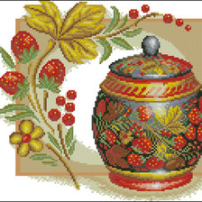Схема вышивки «Посуда "Хохлома"»