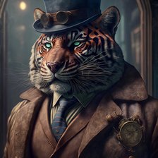 Схема вышивки «Тигр»