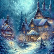 Схема вышивки «зима»