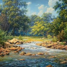 Схема вышивки «Речные перекаты»