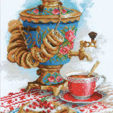Схема вышивки «Русский самовар»