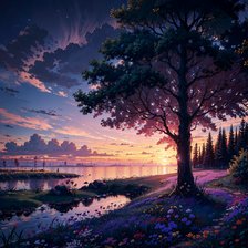 Схема вышивки «Закат»