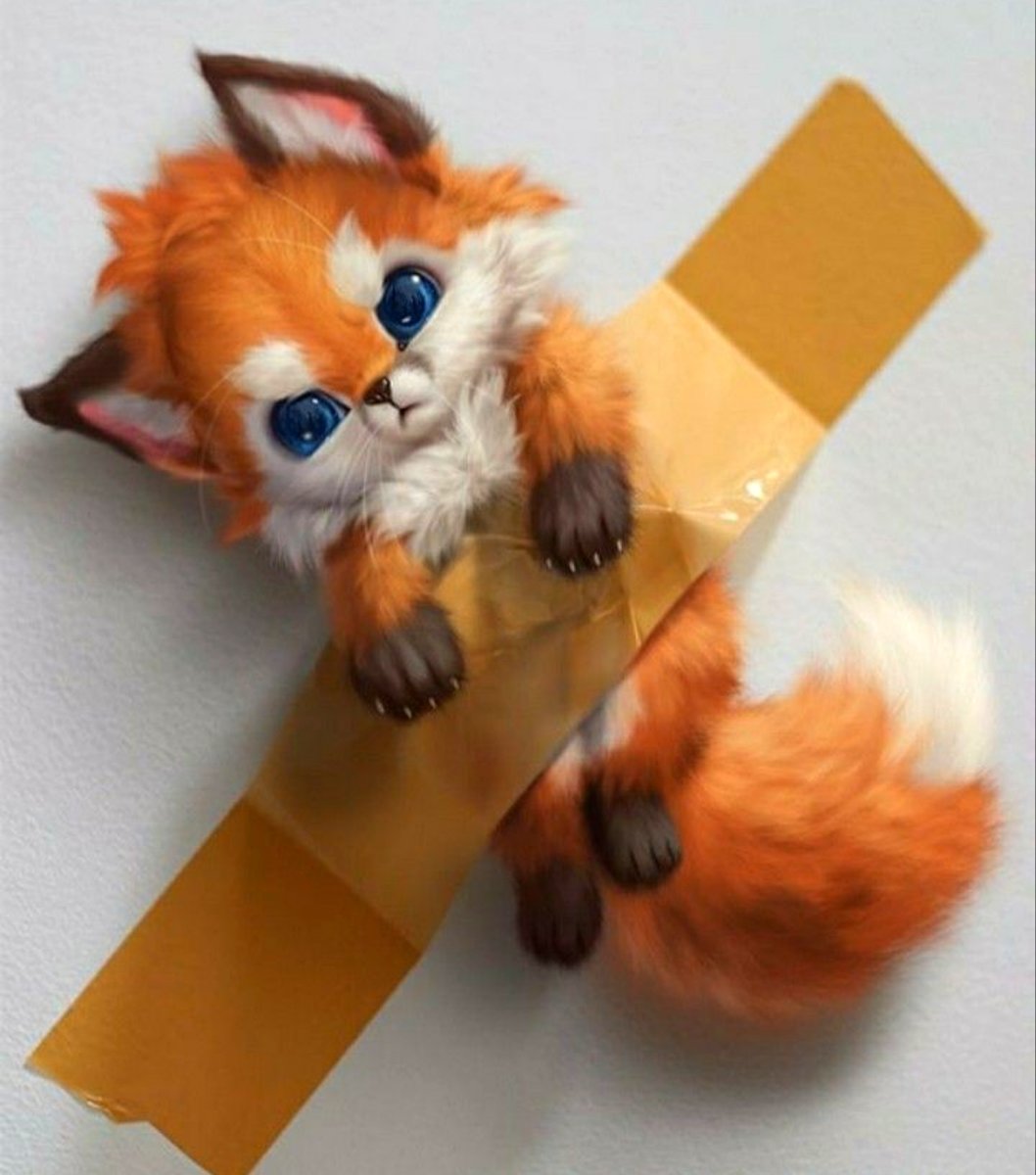 Рыжая злючка - лиса, лисенок - оригинал