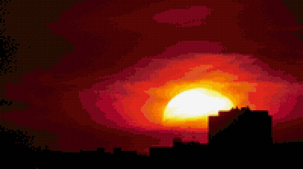 закат - закат, город - предпросмотр