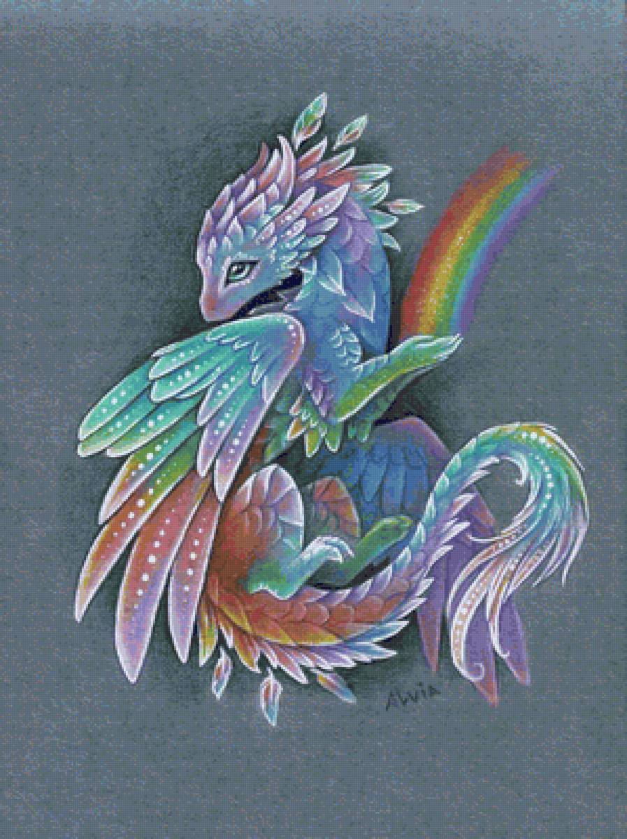 rainbow dragon - alvia alcedo, rainbow, dragon, blends - предпросмотр