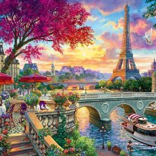 Схема вышивки «Париж на закате»