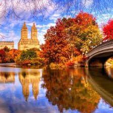 Схема вышивки «Осенний пейзаж»