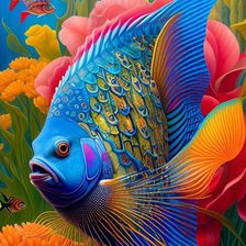 Схема вышивки «Рыба»