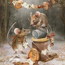 Схема вышивки «мышки»