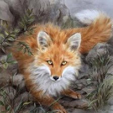 Схема вышивки «Лис»