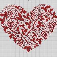 Схема вышивки «сердце узор»