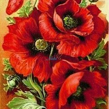 Схема вышивки «маки»