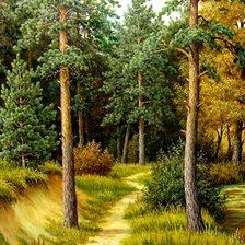 Схема вышивки «лесная тропинка»