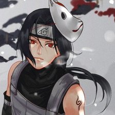 Схема вышивки «Итачи учиха»