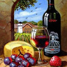 Схема вышивки «Натюрморт с вином»