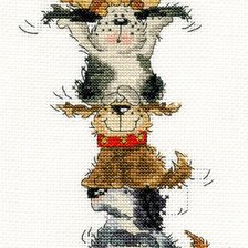 Схема вышивки «Собачки»