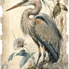 Схема вышивки «Цапля 2»