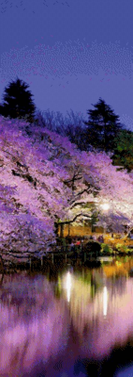 Осака, сакура. Часть 1 - полиптих, сакура - предпросмотр