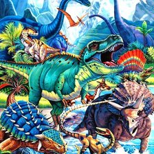 Схема вышивки «динозавры 2»