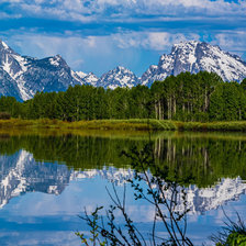 Схема вышивки «Панорама горы часть 3»