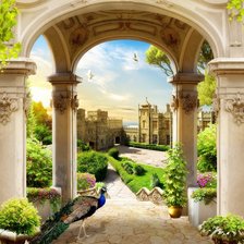 Схема вышивки «внутренний дворик»