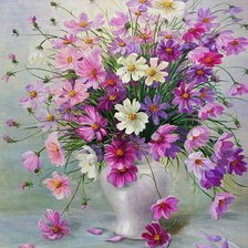 Схема вышивки «Космеи»