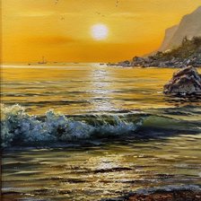 Схема вышивки «Закат на море 2»