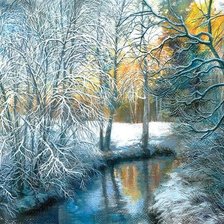 Схема вышивки «Зимний пейзаж»