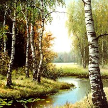 Схема вышивки «березы»