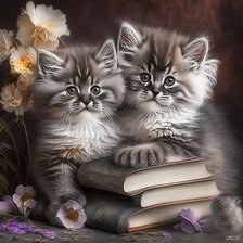 Схема вышивки «Юные читатели»