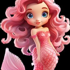 Схема вышивки «Розовая русалочка»