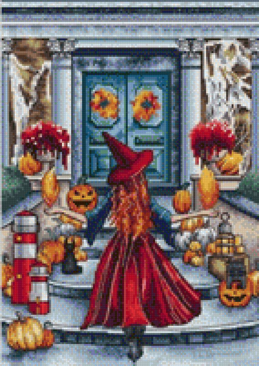 Bruja en la puerta halloween - предпросмотр