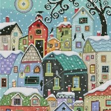 Схема вышивки «Casas»