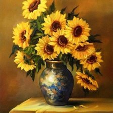 Схема вышивки «Подсолнухи»