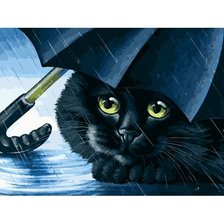 Схема вышивки «кот»