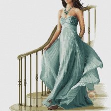 Mujer bajando las escaleras