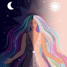 Схема вышивки «Дева Ночь-День»