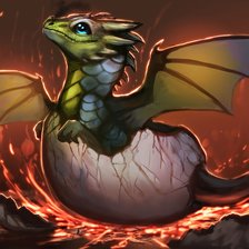 Схема вышивки «новорожденный дракончик»