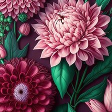 Схема вышивки «Георгины»