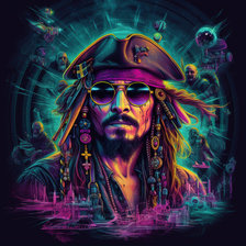 Схема вышивки «Капитан Джек Воробей»