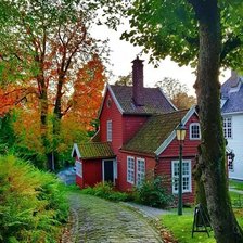 Схема вышивки «Дом мечты в Швейцарии»