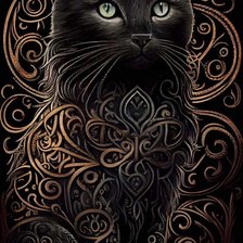 Схема вышивки «Кошка оберег»