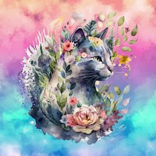 Схема вышивки «Gato»