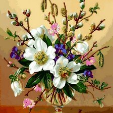 Схема вышивки «букет с вербой»