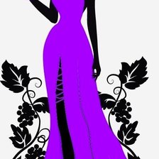 Dama vestido morado